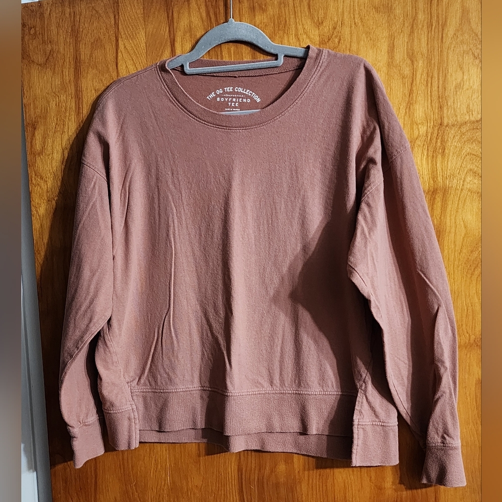 Aeropostale Brown Crewneck Sweatshirt Size Small